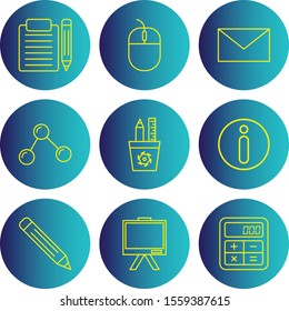 9 decent icon sheet of universal

 