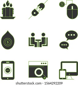  9 decent icon sheet of universal

