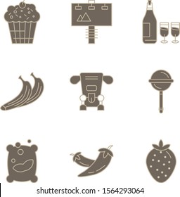 9 decent icon sheet of universal
