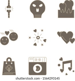 9 decent icon sheet of universal
