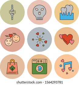 9 decent icon sheet of universal
