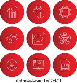9 decent icon sheet of universal
