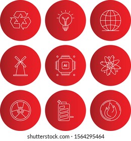 9 decent icon sheet of universal
