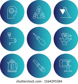 9 decent icon sheet of universal
