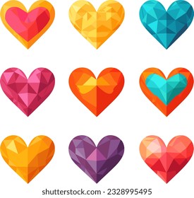 9 diseño plano cardíaco diferente fondo blanco vectorial 02