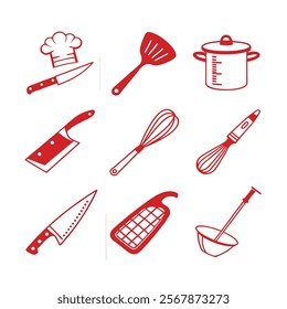 9 different tyep of cooking tools