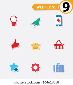 9 Easy icons,vector