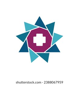 9 Edge Star Health Logo. Simple and modern, very suitable for health and medical use.