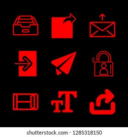 9 e-mail icons with send email and send in this set