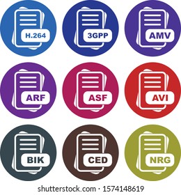 9 File Format Icons Sheet design
