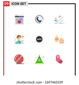 9 Flat Color concept for Websites Mobile and Apps gdpr; avatar; success; asian; accountant Editable Vector Design Elements