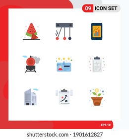 9 Flat Color concept for Websites Mobile and Apps care; driver; infographic; card; train Editable Vector Design Elements