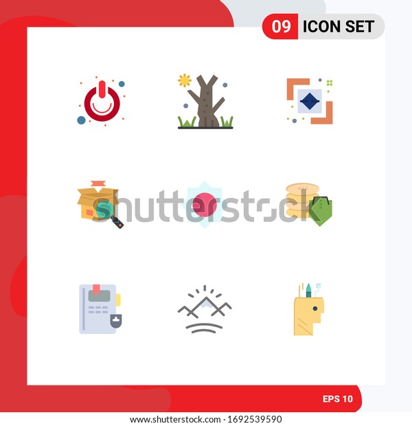 9 Flat Color concept for Websites Mobile and\
Apps setting; e shopping; difference; online search; box Editable\
Vector Design Elements