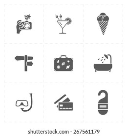 9 flat free travel icons