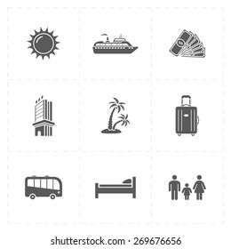 9 flat travel company icons