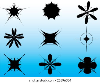 9 floral vector design element icon