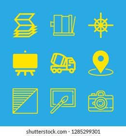 9 frame icons with contrast square and placeholder in this set