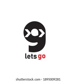 logotipo de 9 y g letras