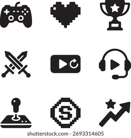 9 Diseño de paquete de iconos de juego