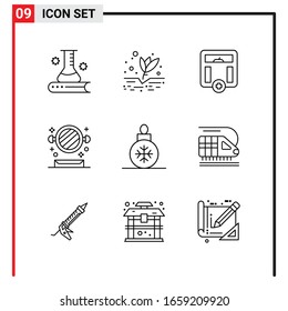 9 General Icons for website design print and mobile apps. 9 Outline Symbols Signs Isolated on White Background. 9 Icon Pack.