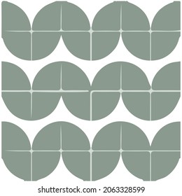 9 green flower petals pattern vector
