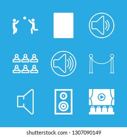 9 hall icons with cinema and premiere fencing in this set