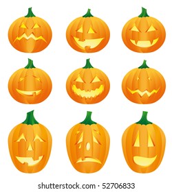 9 halloween pumpkins