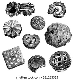 9 hand drawn cookie icons