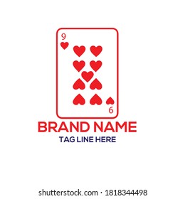 9 of heart playing card 