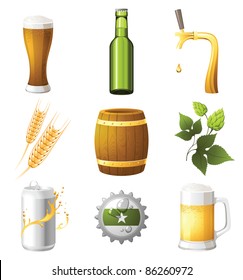 9 highly detailed beer icons