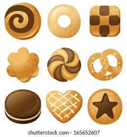 9 highly detailed cookies icons