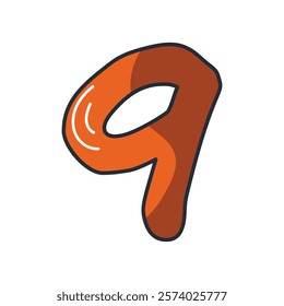 9 icon with white background vector stock illustration