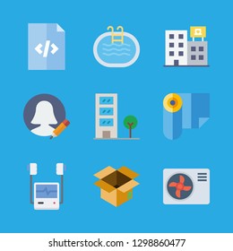 9 job icons with user and step ladder in this set