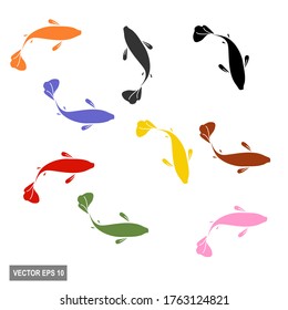 
9 Koi Fisch. Abbildung 9 Koi Fisch auf ebene Art