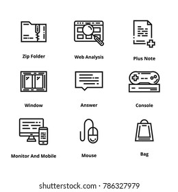 9 Line Icons