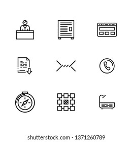 9 Line icons set for web and user interface