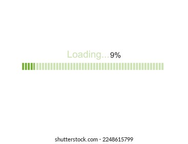 9% loading percentage progress icons loading green sign illustration The concept of  and updating system software