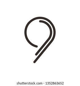9 logo initial letter design template vector illustration