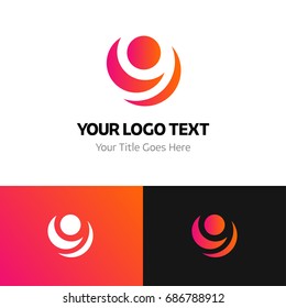 9 logo template. Logo branding for your new corporate company. File can be use vector eps and image jpg formats