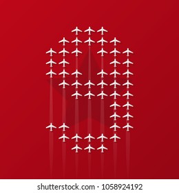 9 may airplanes postcard
