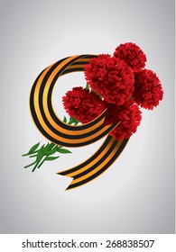 9 May, Carnations and Ribbon of Saint George