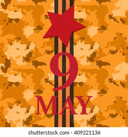 9 may-Victory Day. Background, postcard. Vector illustration.