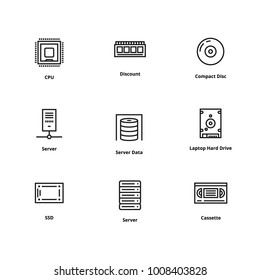 9 Memory line icons