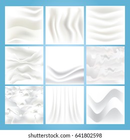 9 Milk background texture on blue background, texture for infographic web printing 