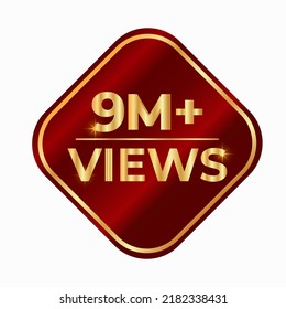 9 Million Plus Views Vector Design
