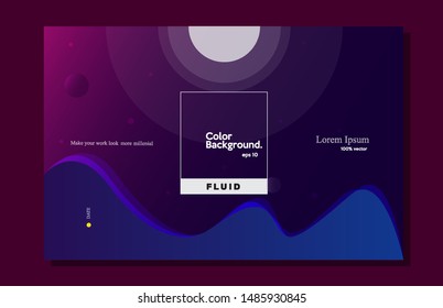 9 Modern background. Trendy gradient space plat composition Eps10 -Vector