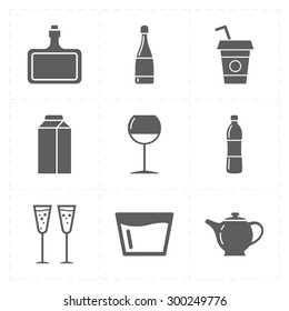 9 modern flat bar icons