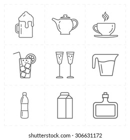 9 modern flat bar icons