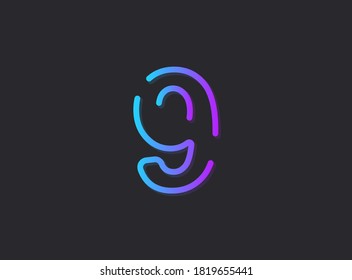 9, modern gradient number. Trendy, dynamic creative style design. For logo, brand label, design elements, application and more. Isolated vector illustration