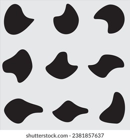 9 Modern Liquid Irregular Blob Shape Stock Vector, Stock Photos  Vectors Shapes Images, Pictures, Photos - Shapes Photographs ,Set Of Random Shapes Organic Abstract Black Blobs Blob Mask Shapes